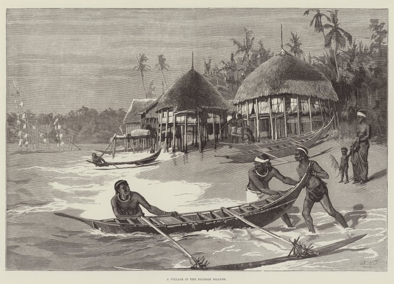 A Village in the Nicobar Islands by William Heysham Overend
