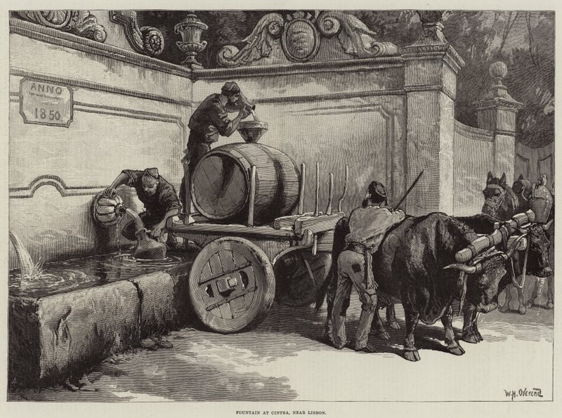 Fountain at Cintra, near Lisbon by William Heysham Overend