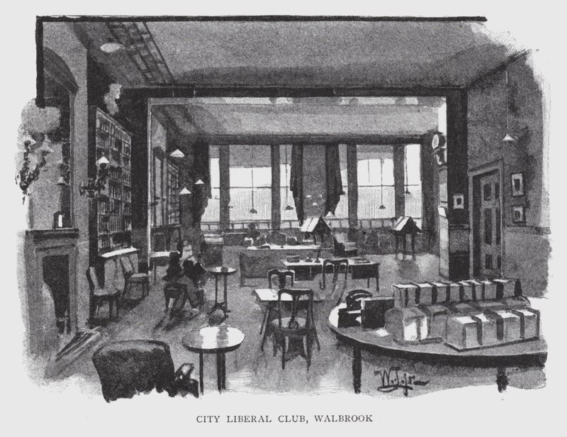 City Liberal Club, Walbrook by William Luker
