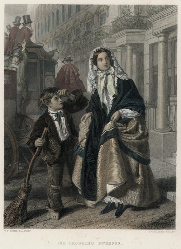 The Crossing Sweeper by William Powell (after) Frith