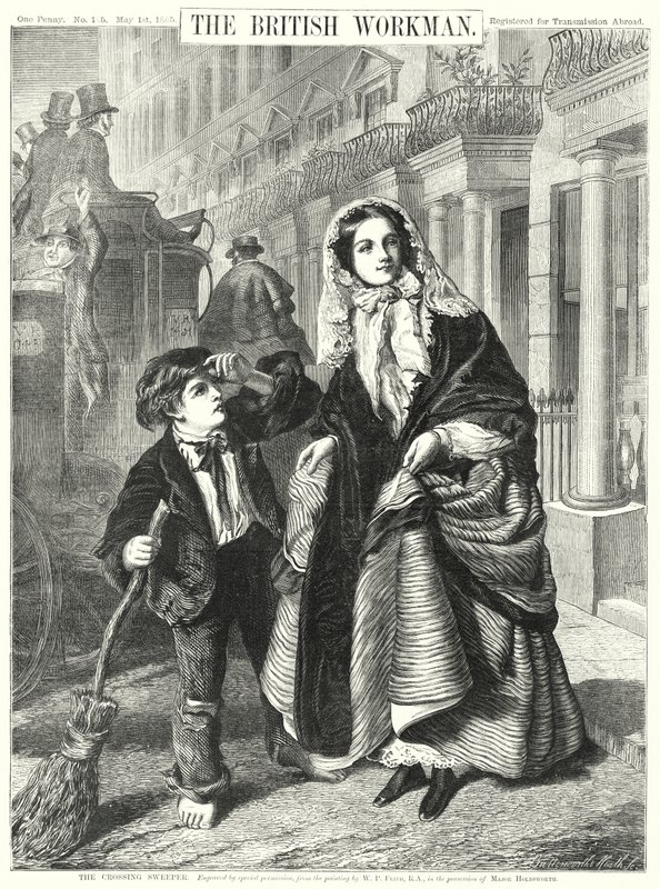 The Crossing Sweeper by William Powell (after) Frith