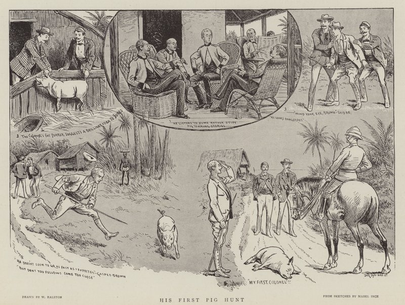 His First Pig Hunt by William Ralston