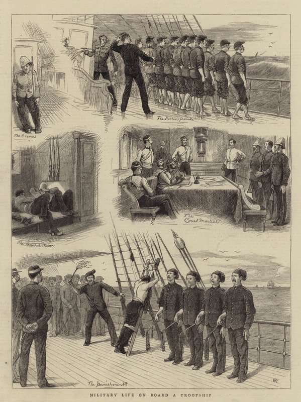 Military Life on Board a Troopship by William Ralston