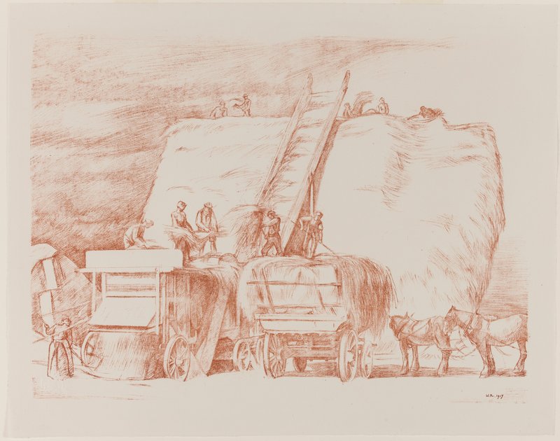 Threshing Wheat by William Rothenstein