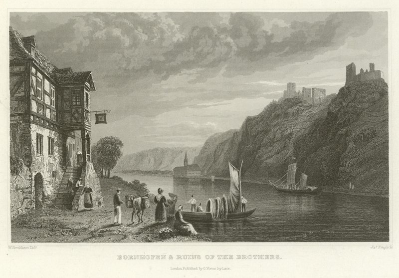 Bornhofen and Ruins of the Brothers by William Tombleson
