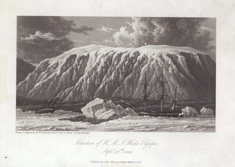 Situation of H.M.S Hecla and Griper by William Westall