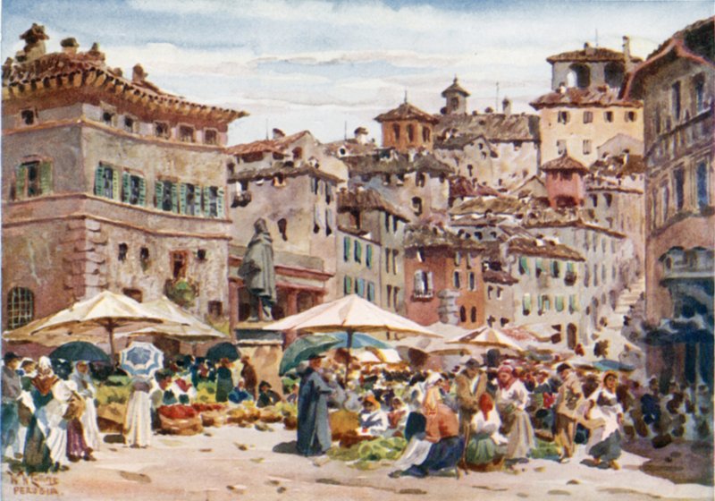 Perugia. The Piazza Garibaldi by William Wiehe Collins