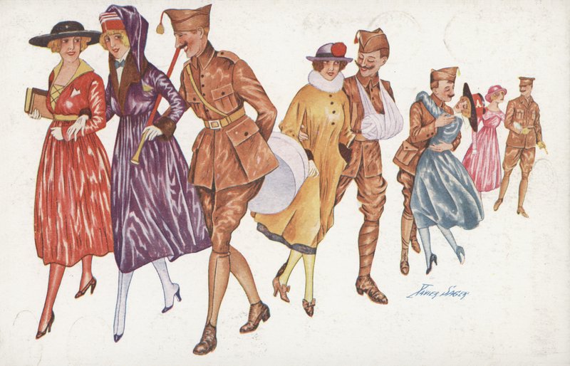 Girls Going Out with Soldiers by Xavier Sager