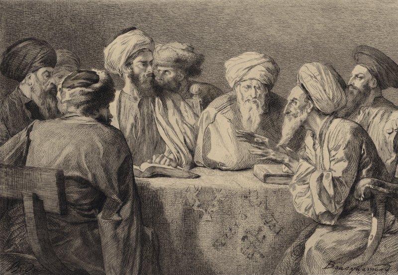 Council of the Pharisees and Herodians by after Albert Robida