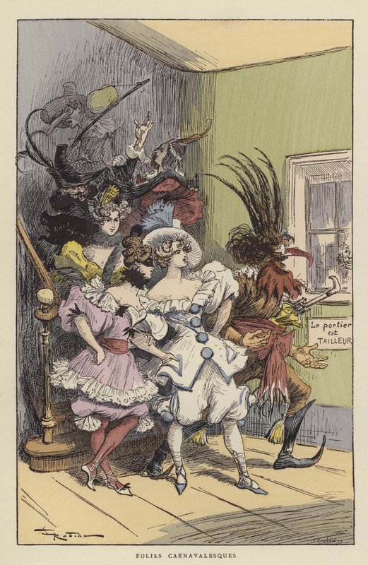 Carnival Follies by after Albert Robida