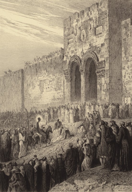 Jesus Entering Jerusalem by after Albert Robida