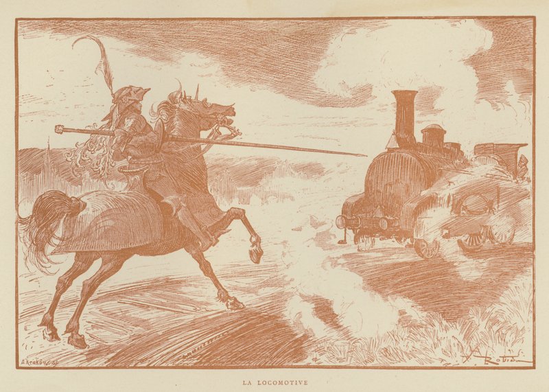 The Locomotive by after Albert Robida