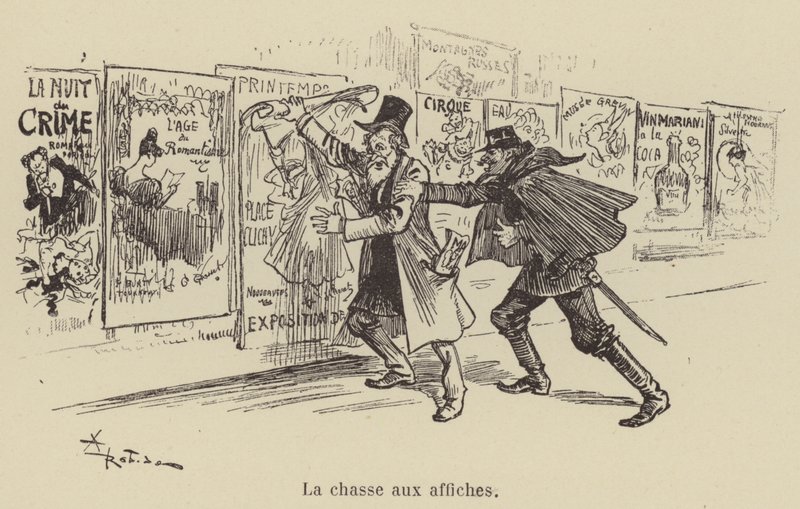 The Poster Hunt by after Albert Robida