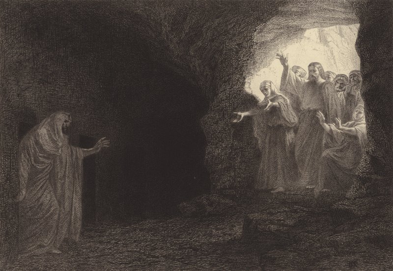 Lazarus, Come Forth! by after Albert Robida