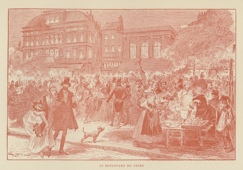 The Boulevard of Crime by after Albert Robida