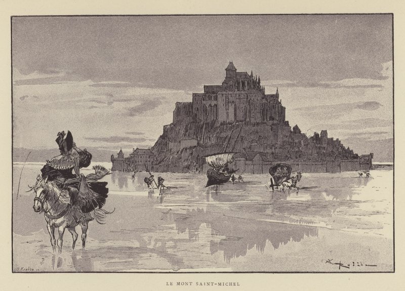 Mont Saint-Michel by after Albert Robida