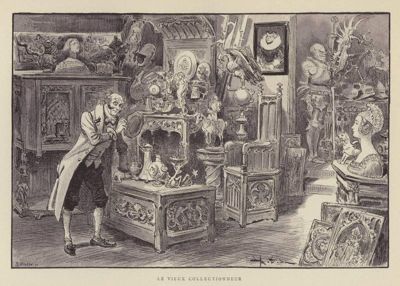 The Old Collector by after Albert Robida