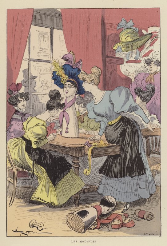 The Milliners by after Albert Robida