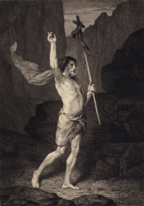 St John in the Desert by after Albert Robida