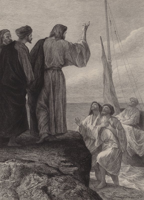 The Calling of James and John by after Albert Robida