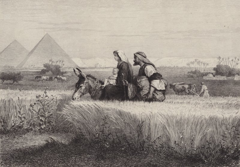 The Flight into Egypt by after Albert Robida