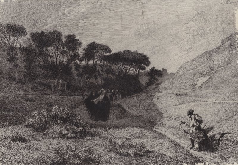 The Two Blind Men of Jericho by after Albert Robida