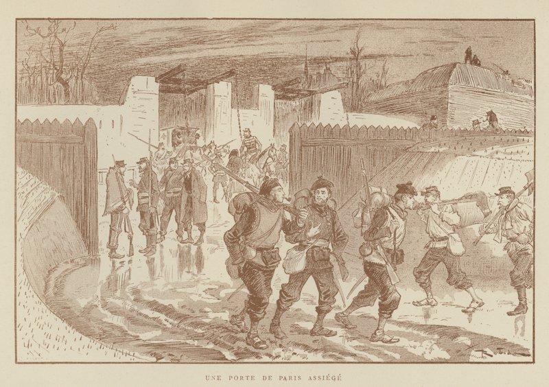 A Gate of Besieged Paris by after Albert Robida