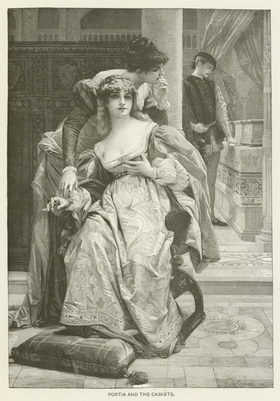 Portia and the Caskets by after Alexandre Cabanel