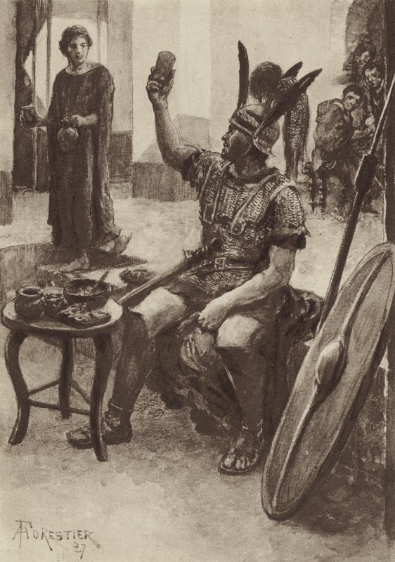 An Infantryman at an Inn by after Amedee Forestier