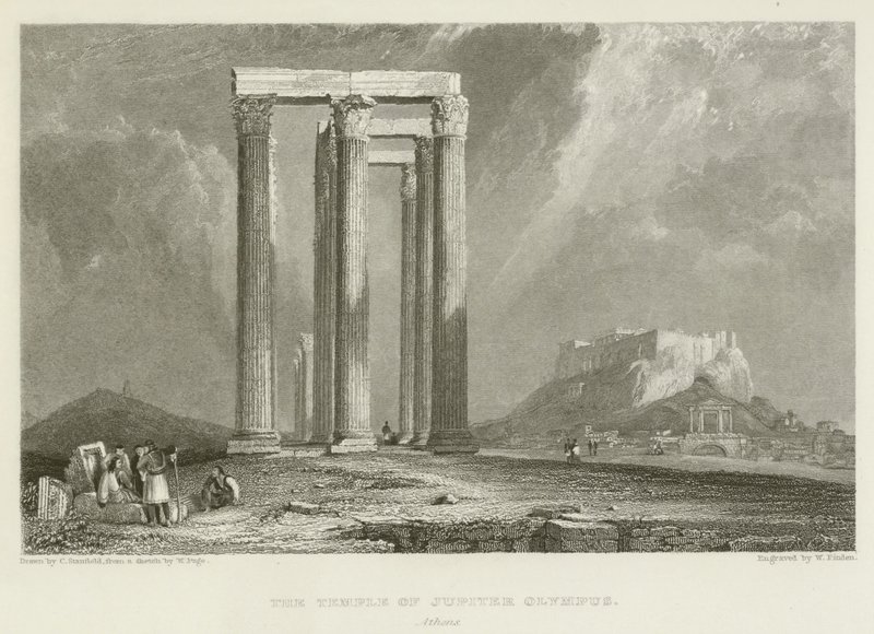 The Temple of Jupiter Olympus, Athens by after C. Stanfield