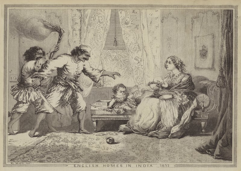 English Homes in India, 1857 by after Edward Hull