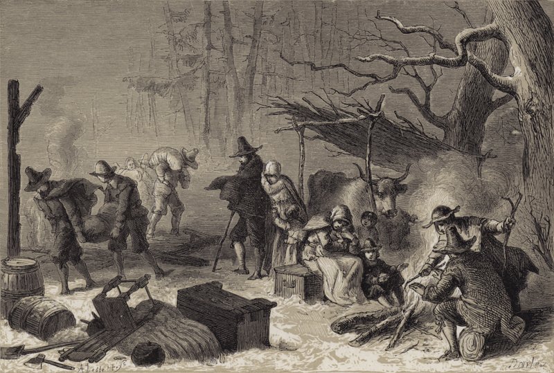English Settlers in America by after Felix Octavius Carr Darley