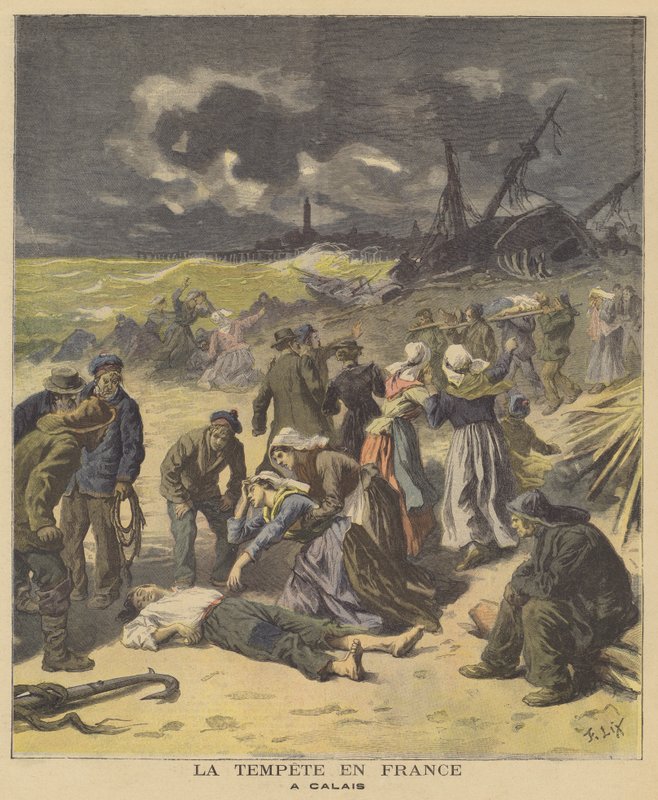 Storms at Calais by after Frederic Theodore Lix