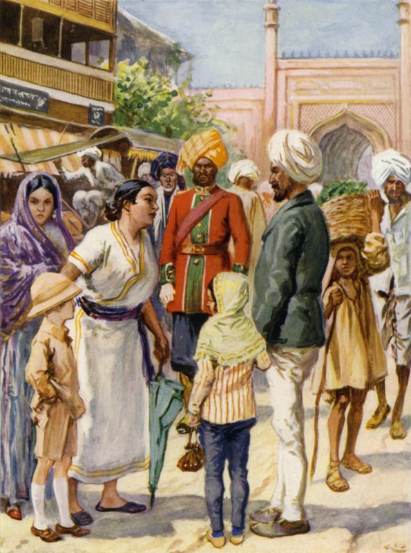 In an Indian Bazaar by after Gordon Frederick Browne