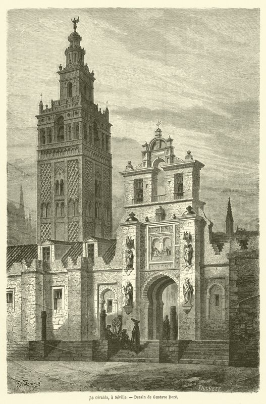 The Giralda, Seville by Gustave after Dore