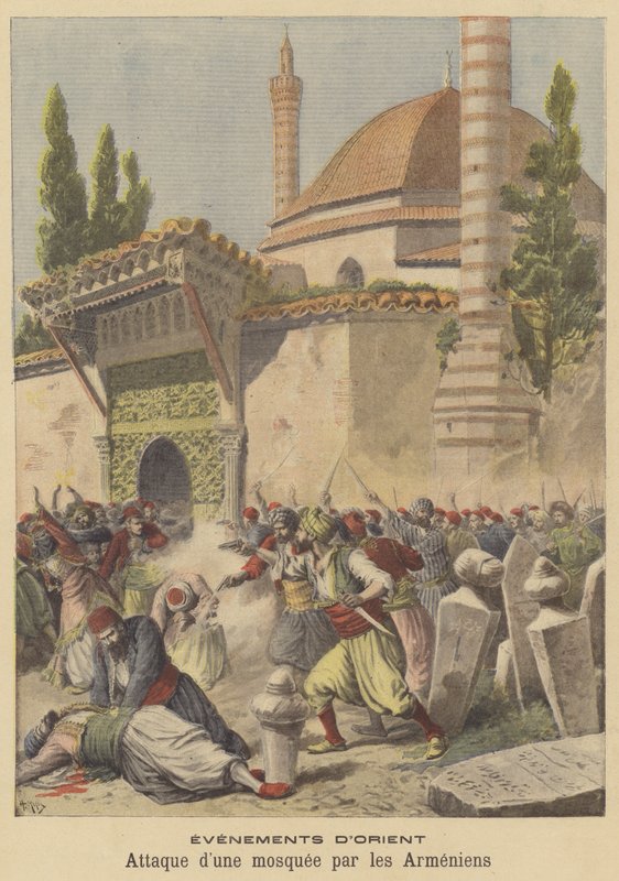 Armenians Attacking a Mosque by after Henri Meyer