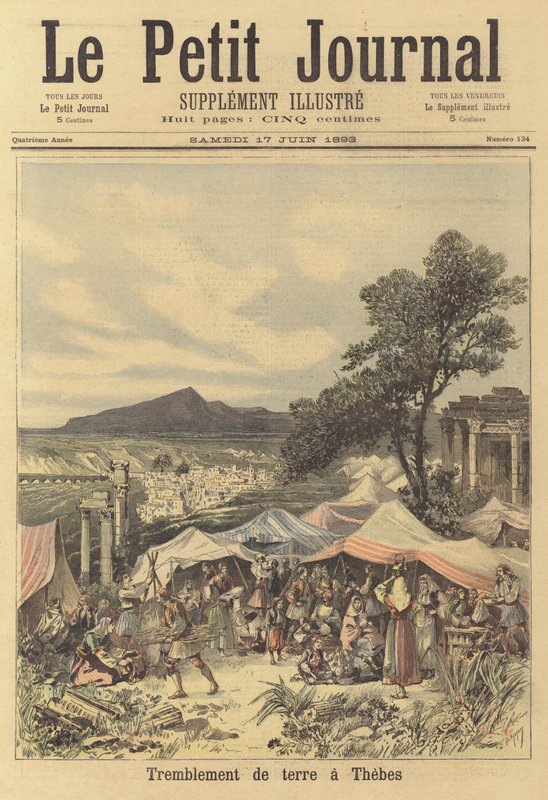 Earthquake in Thebes, Greece by after Henri Meyer