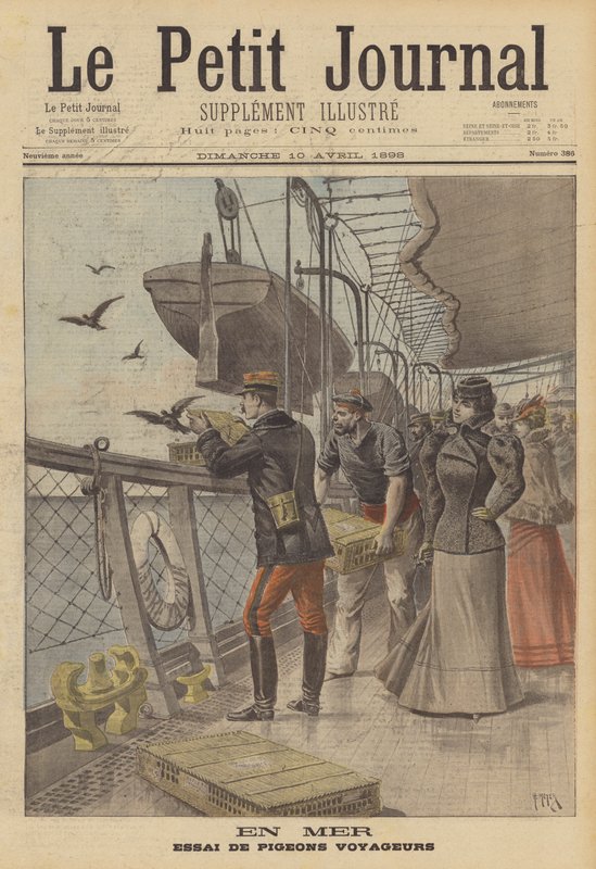 Trial of Carrier Pigeons at Sea by after Henri Meyer