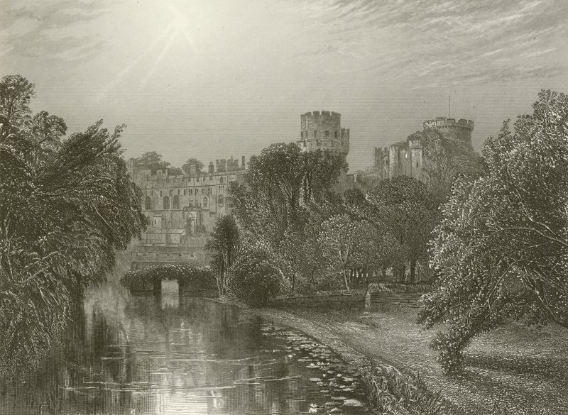 Warwick Castle, Before the Fire by Henry after Warren