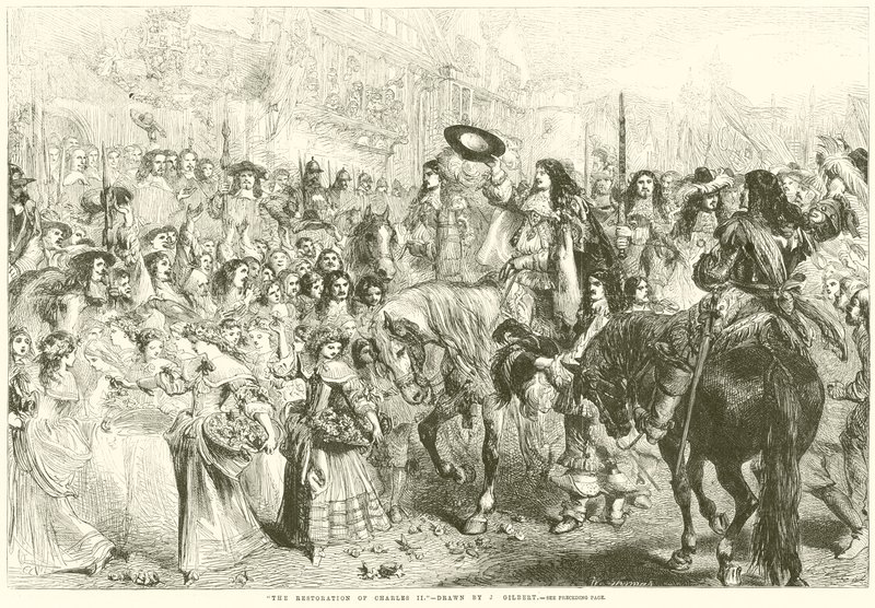 The Restoration of Charles II by after John Gilbert