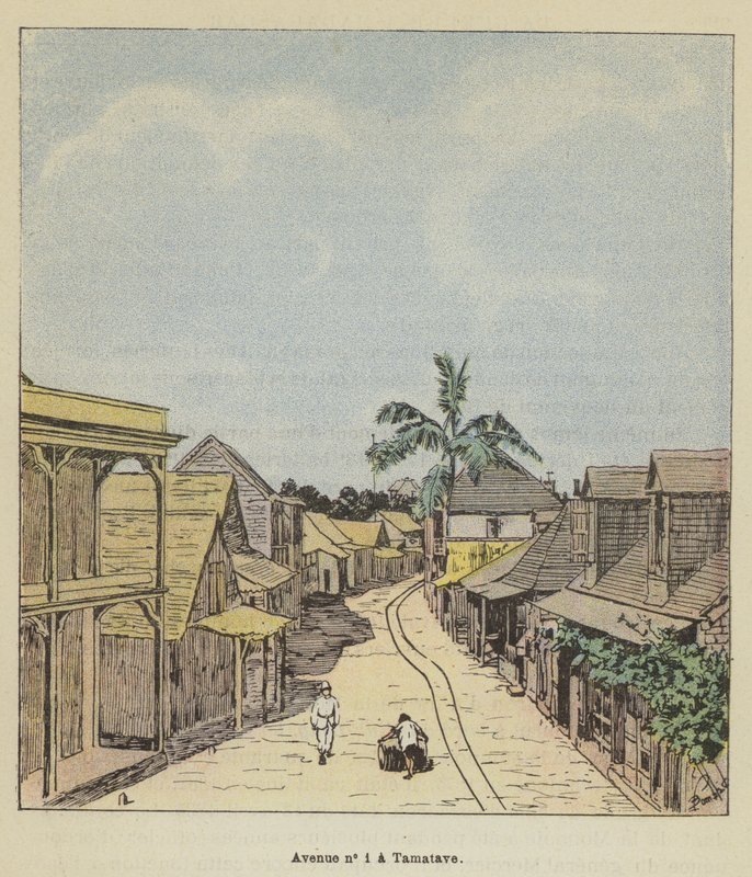 Avenue No. 1 in Tamatave by after Louis Charles Bombled