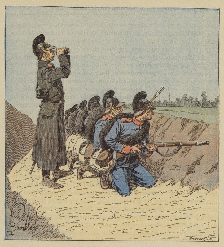 Bavarians in the Trench by after Louis Charles Bombled