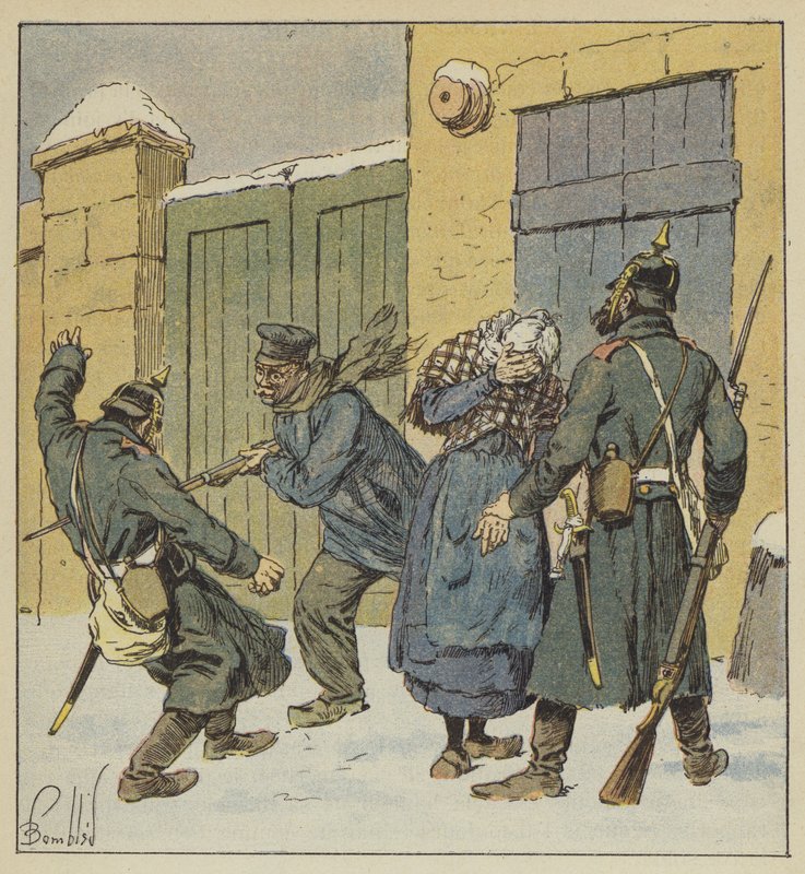 Prussian Brutalities at Beaugency by after Louis Charles Bombled