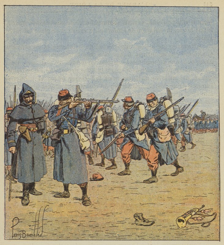 Retreat Battle by after Louis Charles Bombled