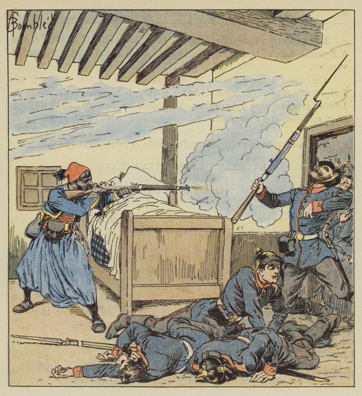 Heroic Defense of Ali-ben-Kacem by after Louis Charles Bombled