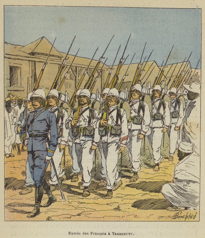 Entrance of the French into Tananarive by after Louis Charles Bombled