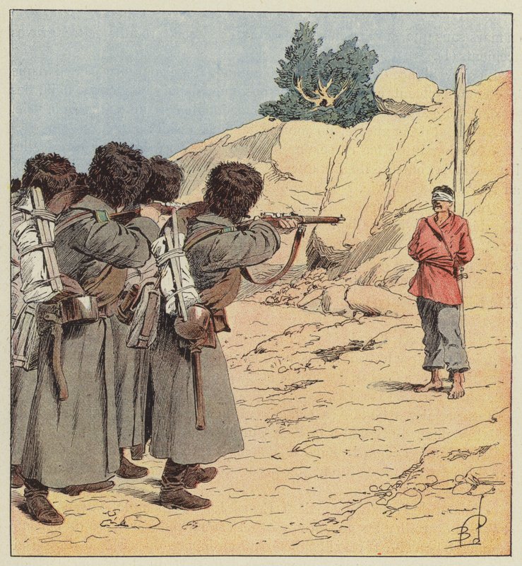 Execution of a Japanese Spy by after Louis Charles Bombled