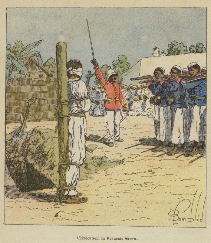 The Execution of Frenchman Greve by after Louis Charles Bombled