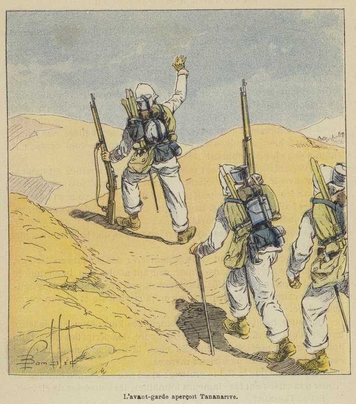 The Vanguard Spots Tananarive by after Louis Charles Bombled