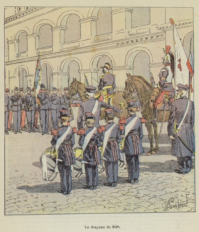 The Flag of the 200th by after Louis Charles Bombled